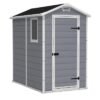 Keter Manor 4 ft. W x 6 ft. D Vertical Resin Outdoor Storage Shed Ideal For Patio Installation Included