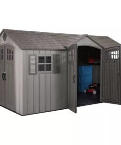 Lifetime 15′ x 8′ Rough Cut Dual-Entry Outdoor Storage Shed