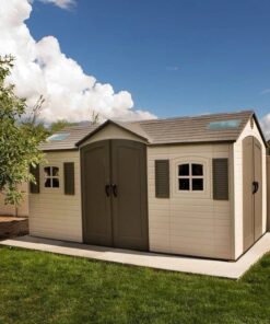 Lifetime 60079 Outdoor Storage Dual Entry Shed, 15 x 8 ft, Desert Sand (B00CTVQ6UG)