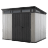 Keter Artisan 9×7 Foot Large Outdoor Shed with Floor with Modern Design for Patio Furniture