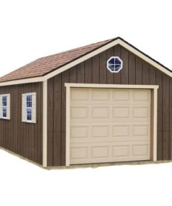 Sierra 12 ft. x 24 ft. Wood Garage Kit with Floor Installation Included