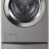 LG – 4.5 Cu. Ft. High-Efficiency Stackable Smart Front Load Washer with Steam and 6Motion Technology – Graphite steel