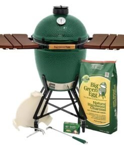 Large Big Green Egg with Rolling Nest & Composite Egg Mates Package